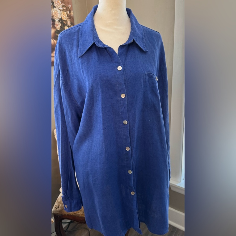 Chico's Blue Button Down Shirt